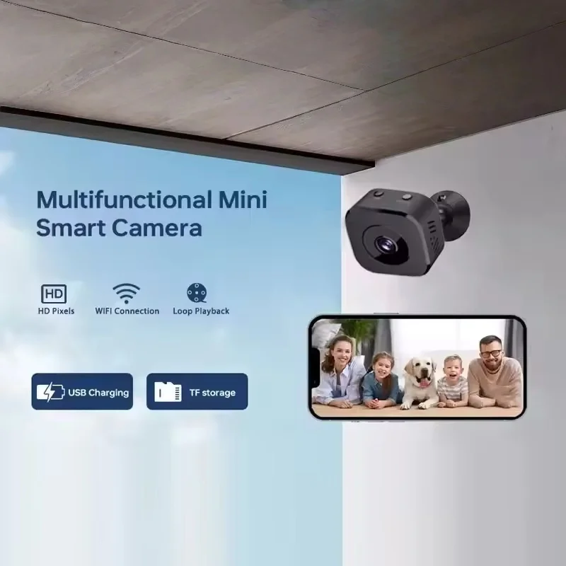 Mini cámara WiFi de 1080P, cámara de vigilancia inalámbrica magnética de seguridad para interiores, cámara de detección humana, Monitor de bebé, hogar inteligente - imagen 4