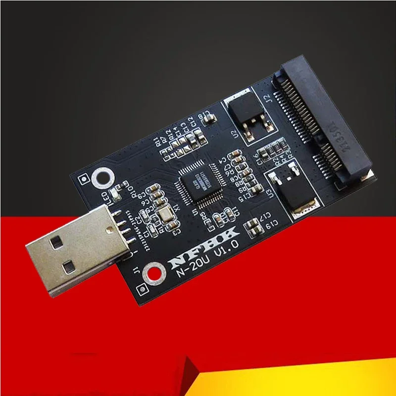 Adapter mSATA to USB Riser Card Converter Board mSATA External Case mSATA SSD to USB2.0 for PC Suppor 30*50 m-SATA SSD Hard Disk - imagen 4