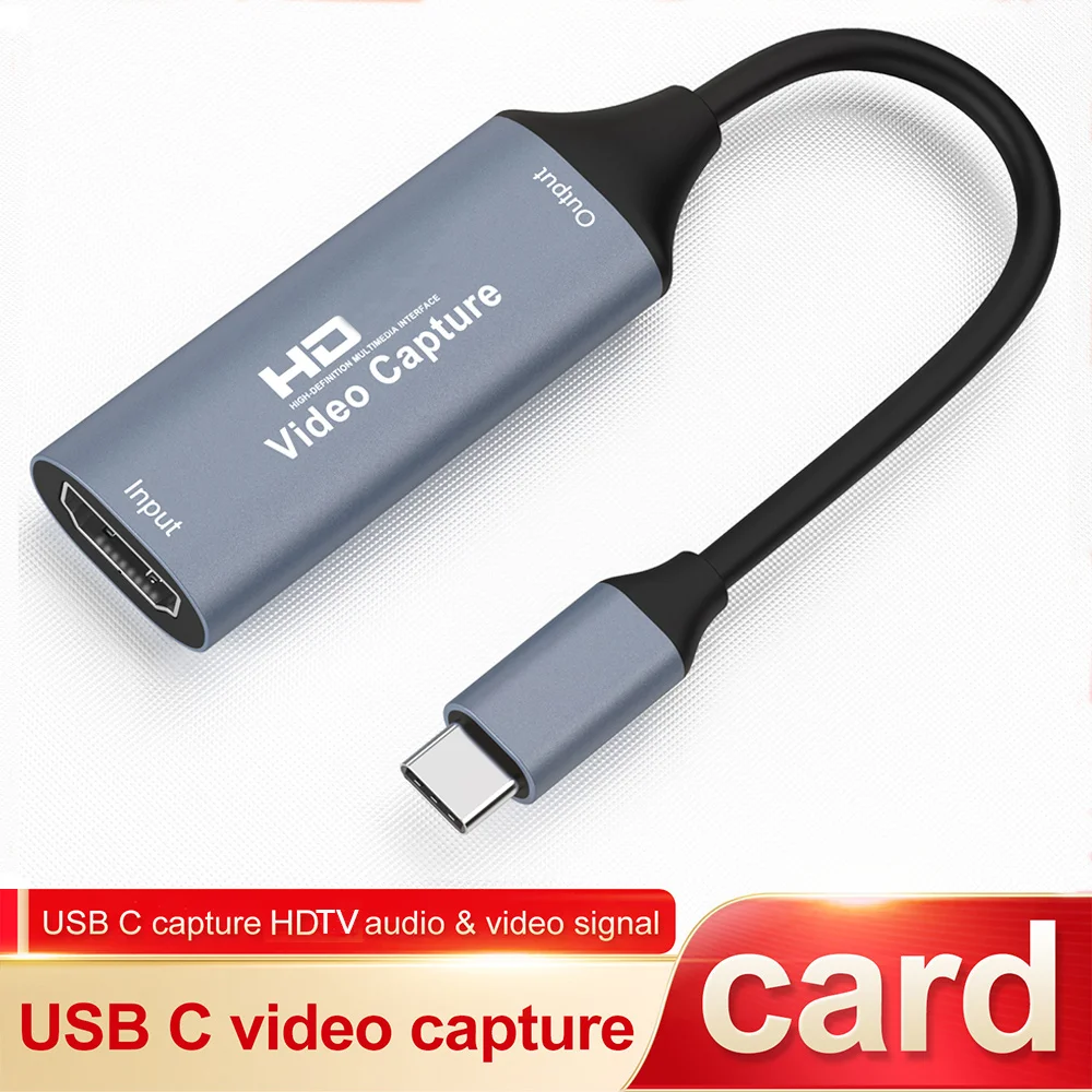 Caja de captura de vídeo Compatible con HDMI tipo C 2,0, dispositivo de captura de juegos para Macbook, PS4, PC, ordenador, portátil, grabación de cámara DVD