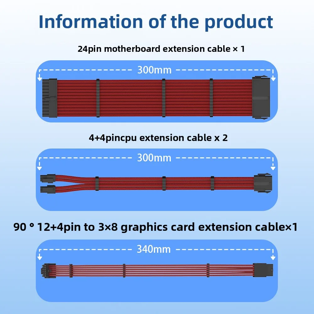 600W 12VHPWR Cable de extensión VGA para computadora Nylon trenzado 16 18AWG 5080 5090 RTX4080 4090Ti 12 + 4 pines 16 pines PCIE 5,0 Cable adaptador - imagen 3