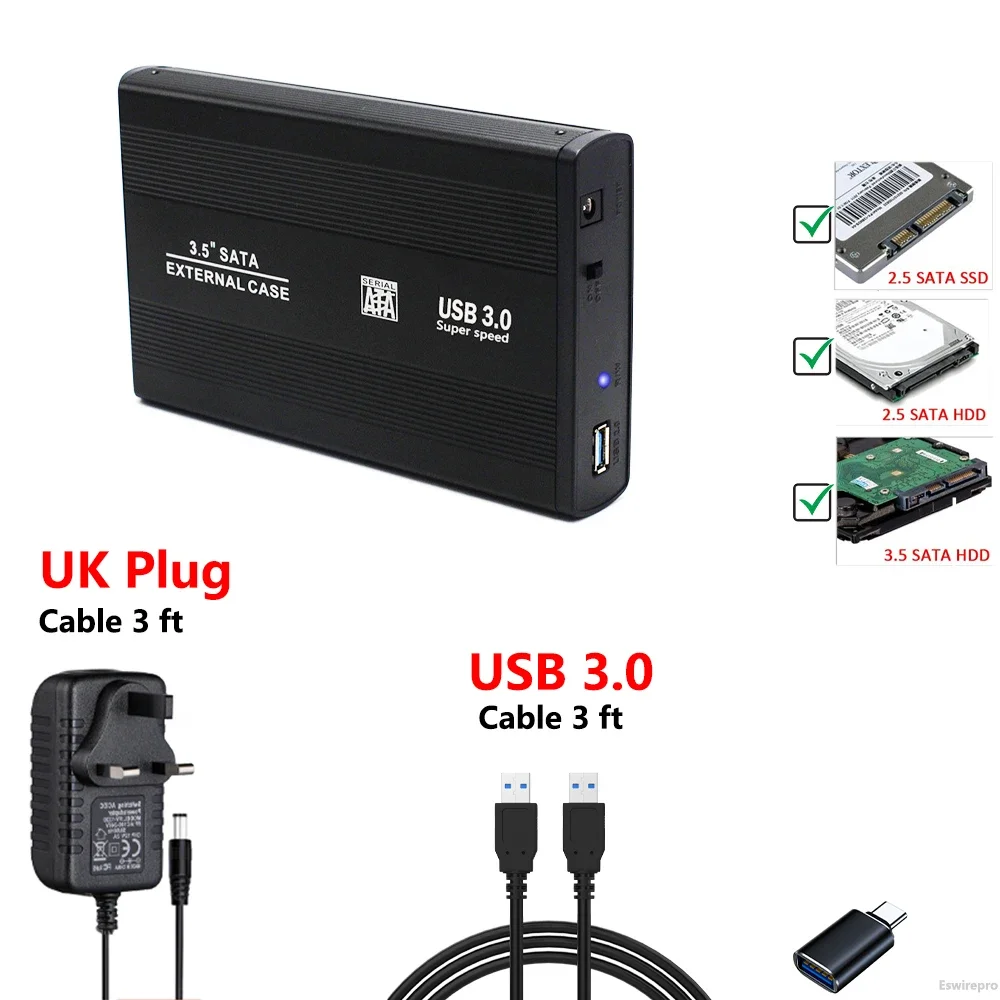 USB3.0 UK Plug-Metal