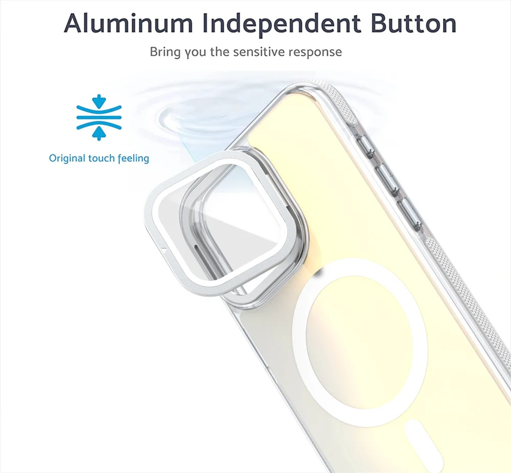 Funda de teléfono magnética con gradiente láser para iPhone, cubierta de carga inalámbrica Magsafe, soporte plegable para lente, 16, 15, 14, 13, 12, 11 Pro Max - imagen 5