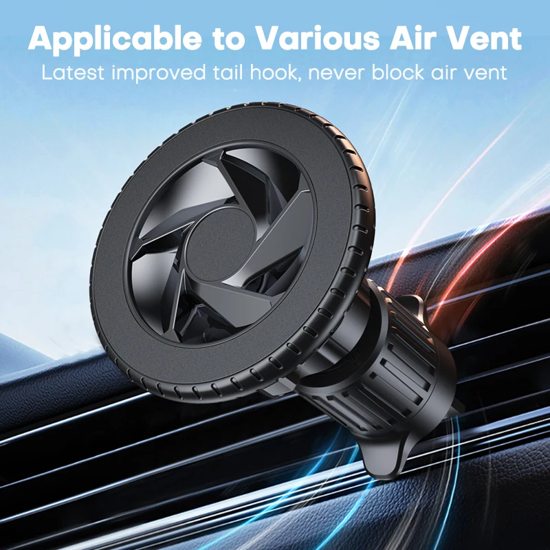 Soporte magnético para teléfono de coche QOOVI, soporte para teléfono móvil para salpicadero, imán de ventilación de aire, soporte GPS para iPhone 16 15 Xiaomi Samsung - imagen 5
