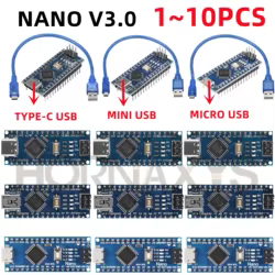 Arduino Nano V3.0 Atmega328P – Placa Desarrollo Mini/Type-C/Micro USB