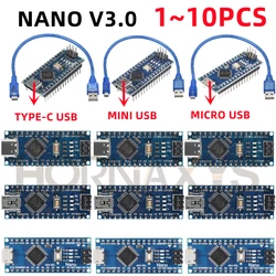 Arduino Nano V3.0 Atmega328P – Placa Desarrollo Mini/Type-C/Micro USB