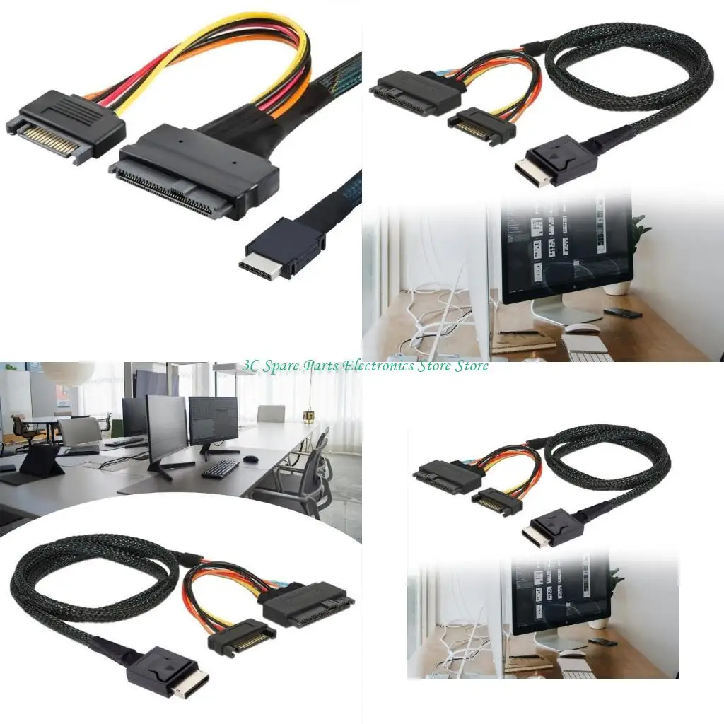 SZ SFF-8611 4I a SFF-8639 Adaptador externo con puerto 15 pin para cable transmisión chasis para servidores