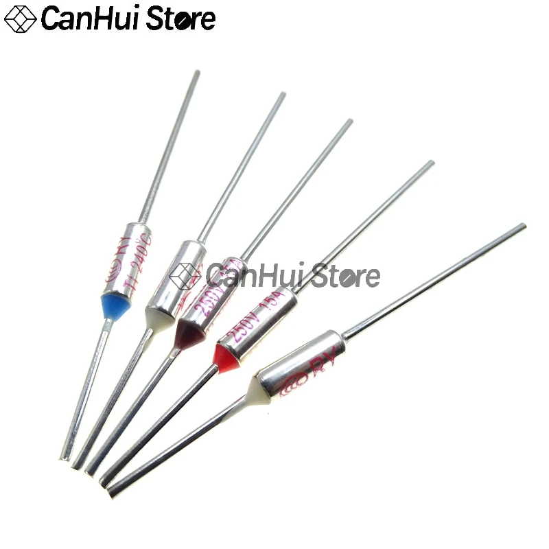 Fusible térmico TF RY 10A 15A 250V temperatura 60C 65C77C 85C 100C 110C 120C 130C 152C 165C 172C 184C 192C 200C 216C 240C 280C 300C - imagen 4