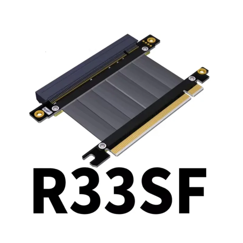 PCI-E x16 a x16 Cable de extensión vertical de férula de 180 grados PCIe 3.0 x16 R33SF 7CM