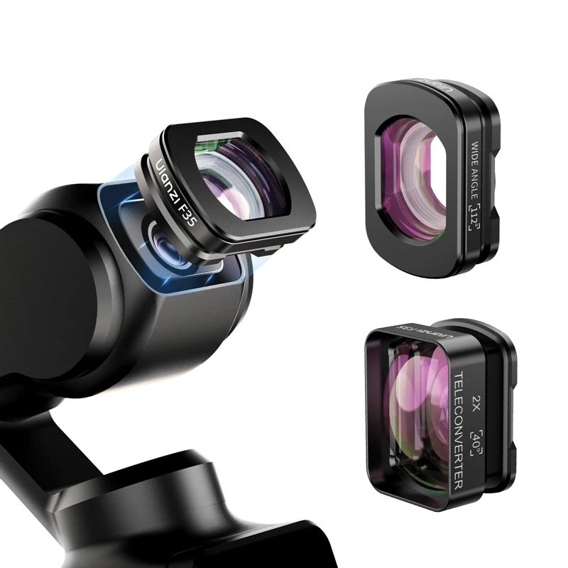 Ulanzi F35 Pocket 3 Lente gran angular / teleobjetivo para DJI Osmo Pocket 3 Accesorio magnético para fotografía Instalación rápida - imagen 2
