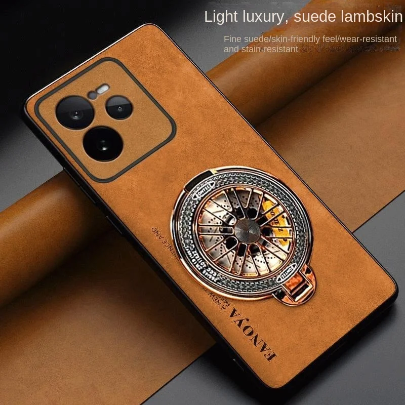 Funda de cuero a prueba de golpes de silicona para realme GT7 Pro racing 8 15 15T neo 7turbo se soporte de cubierta de carga inalámbrica magnética