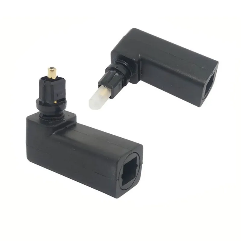 Nueva oferta, adaptador de Cable de Audio óptico Digital M/F de 90 grados, ángulo recto macho a hembra, rotación de 360 grados para Cable óptico Toslink - imagen 2