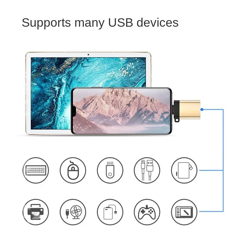 Adaptador USB a tipo c 3,0, adaptador OTG, adaptador para teléfono móvil, transmisión de alta velocidad USB a tipo c, compacto y portátil - imagen 5
