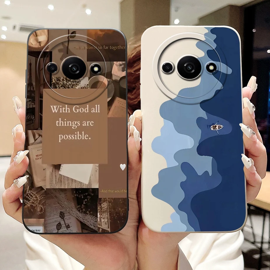 Para Xiaomi Redmi A3 funda RedmiA3 Pro nueva moda cubierta pintada de caramelo fundas de teléfono suaves de TPU para Redmi A3 Pro RedmiA3 A3x 4G Fundas - imagen 4
