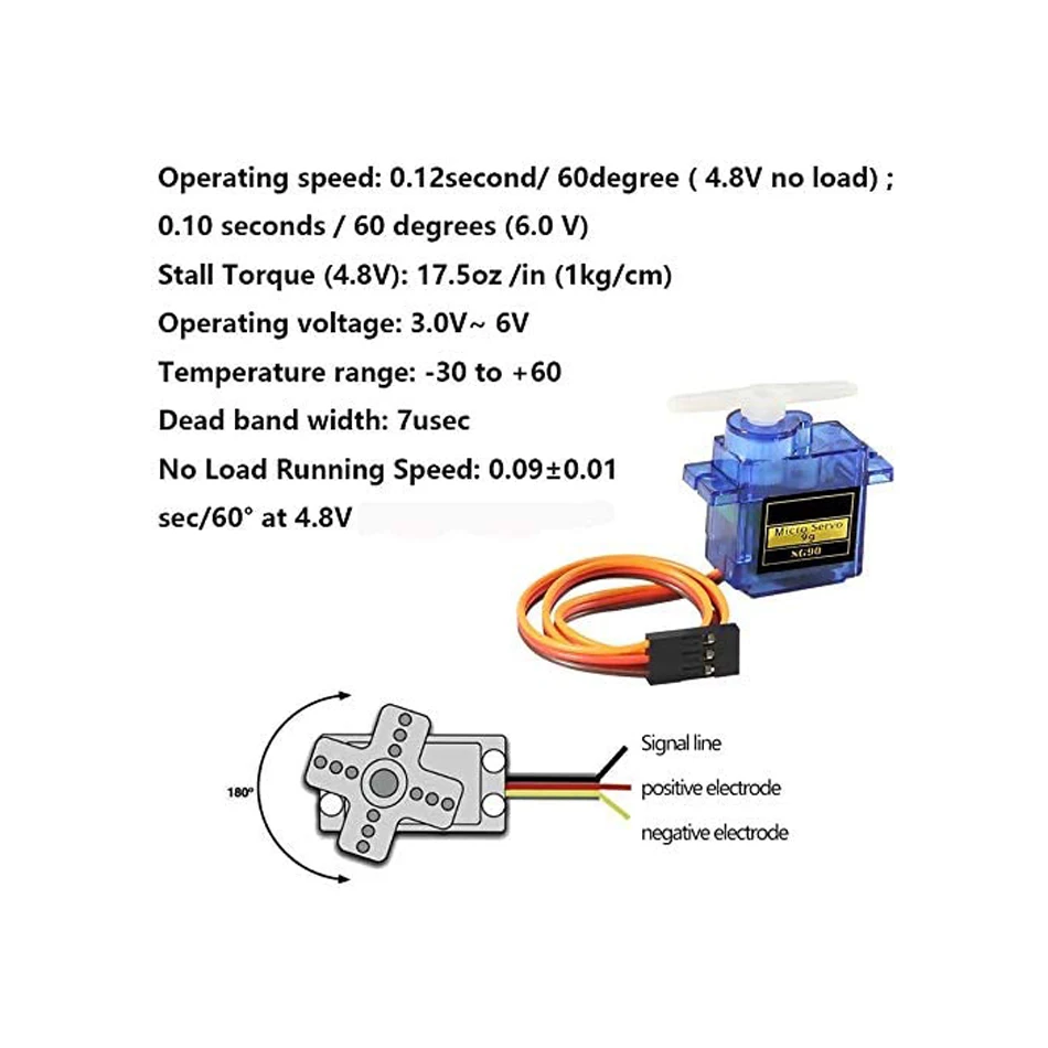 5/10 Uds SG90 servomotor Micro Servo 9G servomotor para RC Robot brazo helicóptero avión Control remoto para aviones Rc ala fija - imagen 5