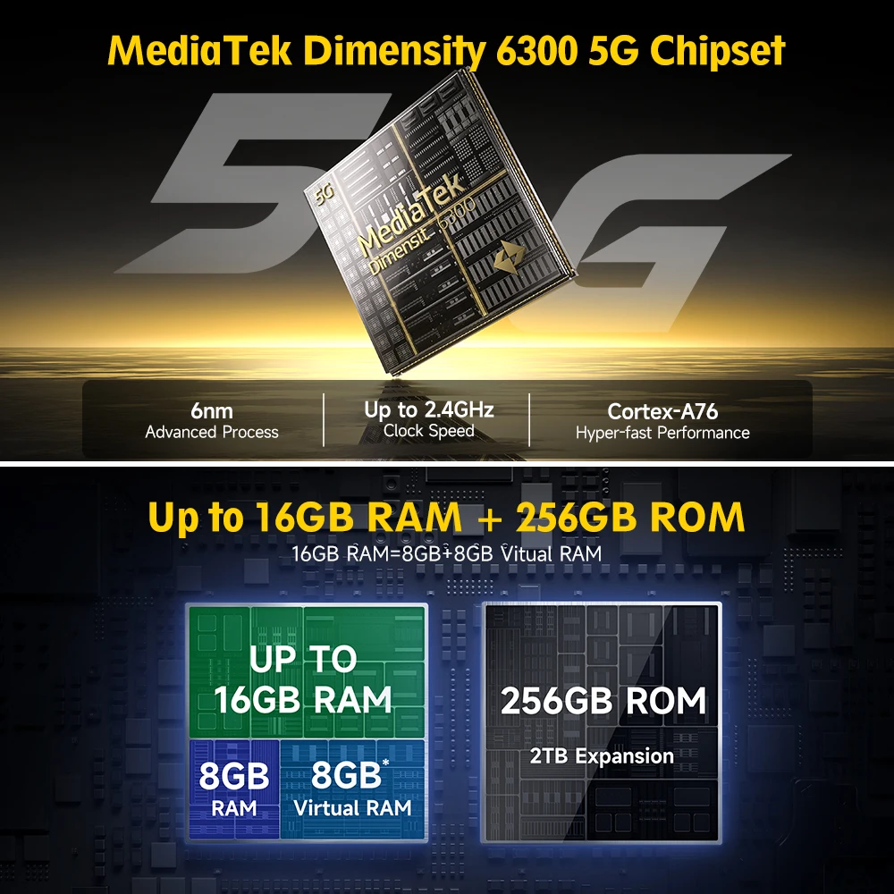 Ulefone Armor Pad 4 Ultra 5G tableta resistente lmaging térmica 11800mAh 10,36 "2K 16GB + 256GB Android 14 luz LED - imagen 3