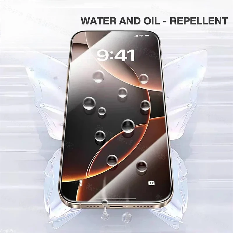 2 uds vidrio templado de privacidad para iPhone 17 Air 16 Pro Max 15 14 13 12 11 película protectora de lente de cámara antihuellas e rotura - imagen 3