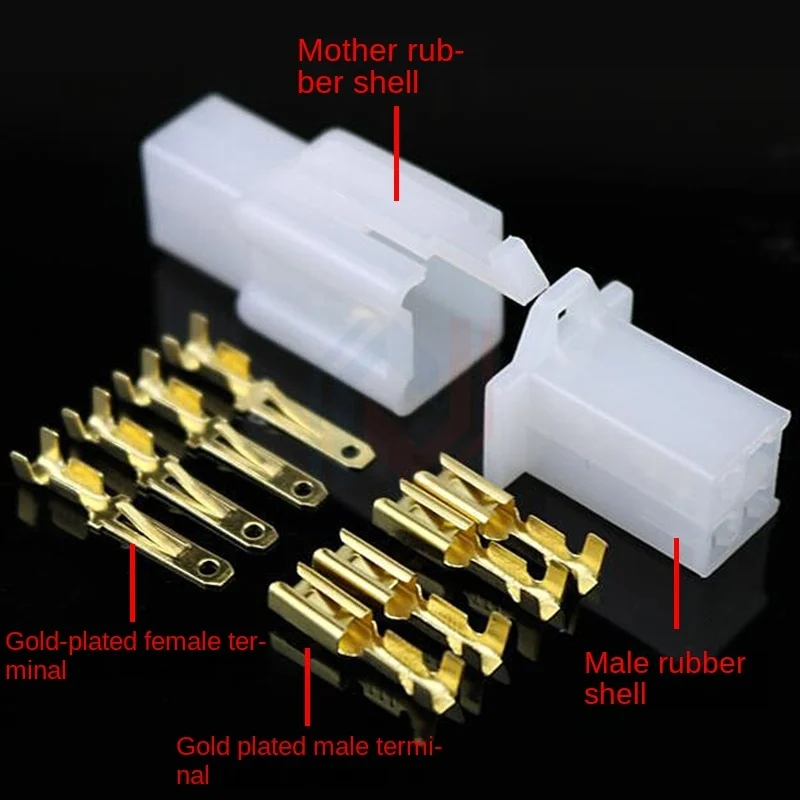 Conector macho y hembra para vehículo eléctrico de motocicleta, Conector de coche, junta 2P, 3p, 4p, 6p, 9p, 2,8mm - imagen 3