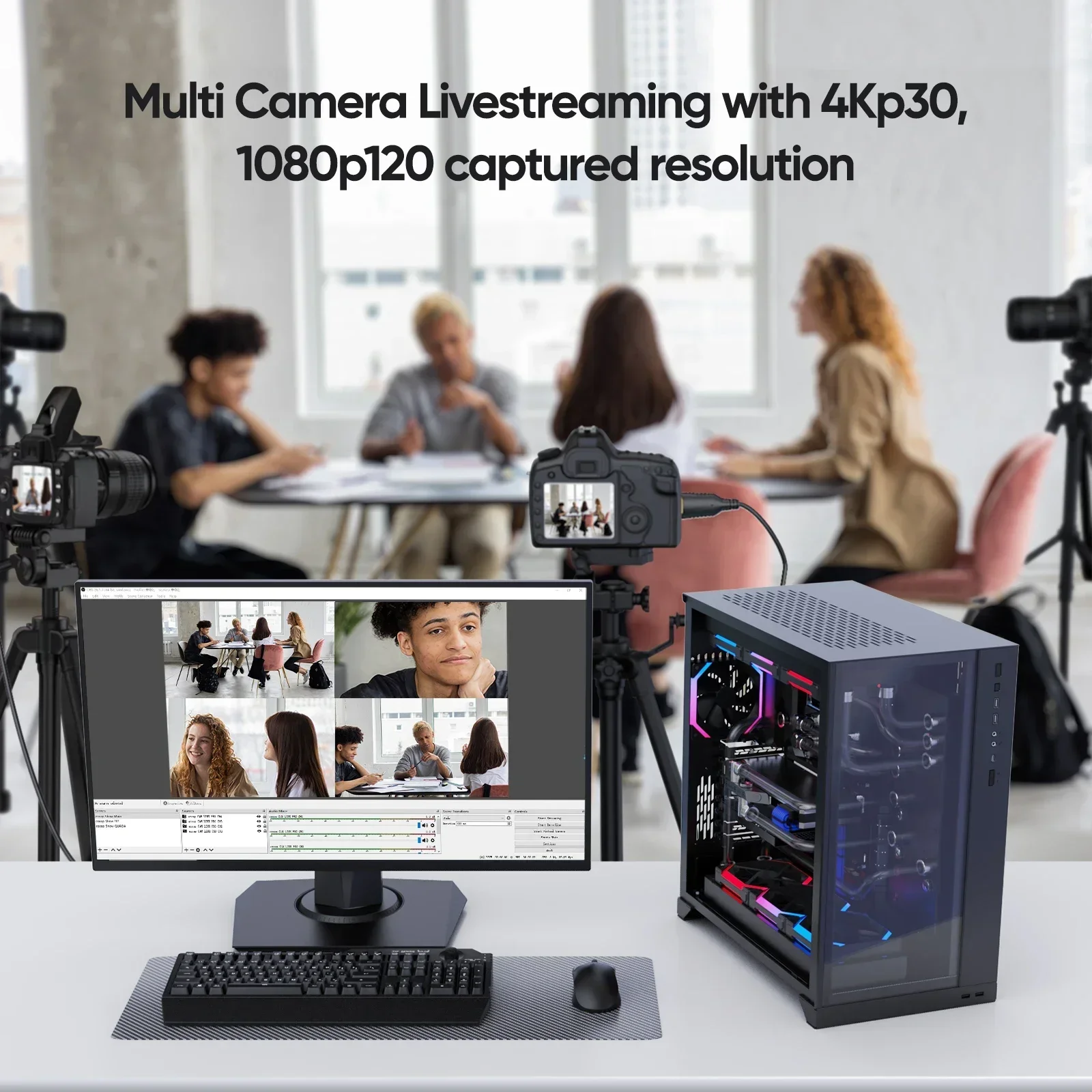 Ezcap335 4 puertos HDMI PCIE tarjeta de captura de vídeo grabber de juego para cámara múltiple transmisión en vivo videocámara DSLR Cámara de acción portátil PC - imagen 5