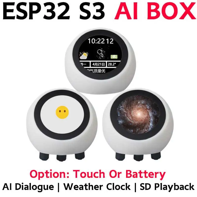 DeepSeek AI Chat de voz Robot ESP32-S3 1,28 pulgadas LCD espHome Placa de desarrollo asistente tarjeta SD reloj opción táctil para XiaoZhi - imagen 4