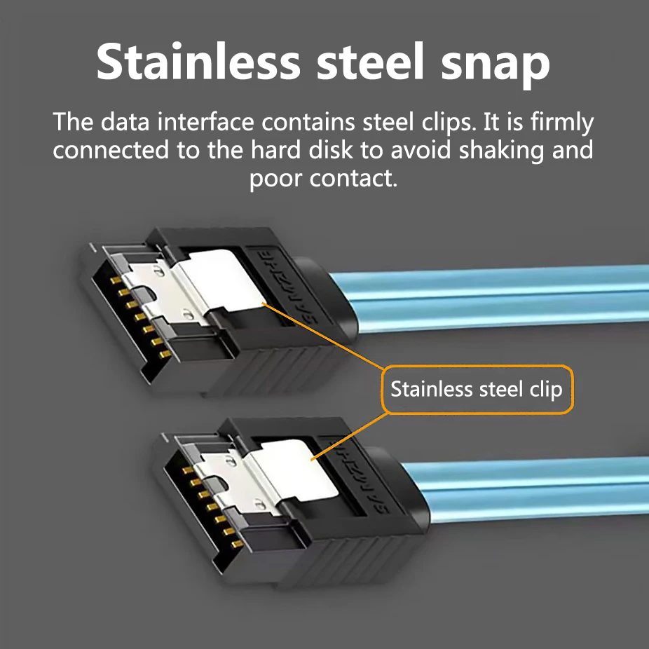 ZhenLoong-Cable de datos de disco duro SATA a SATA, 6/4 piezas/Set, 7 pines, SATA3.0, 6Gbps, para Sever PC, ordenador, HDD - imagen 5