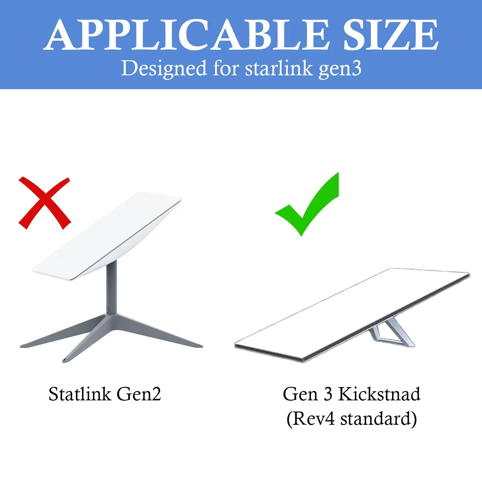 Soporte Montaje Poste Techo Starlink Gen 3 – Kit Redondo