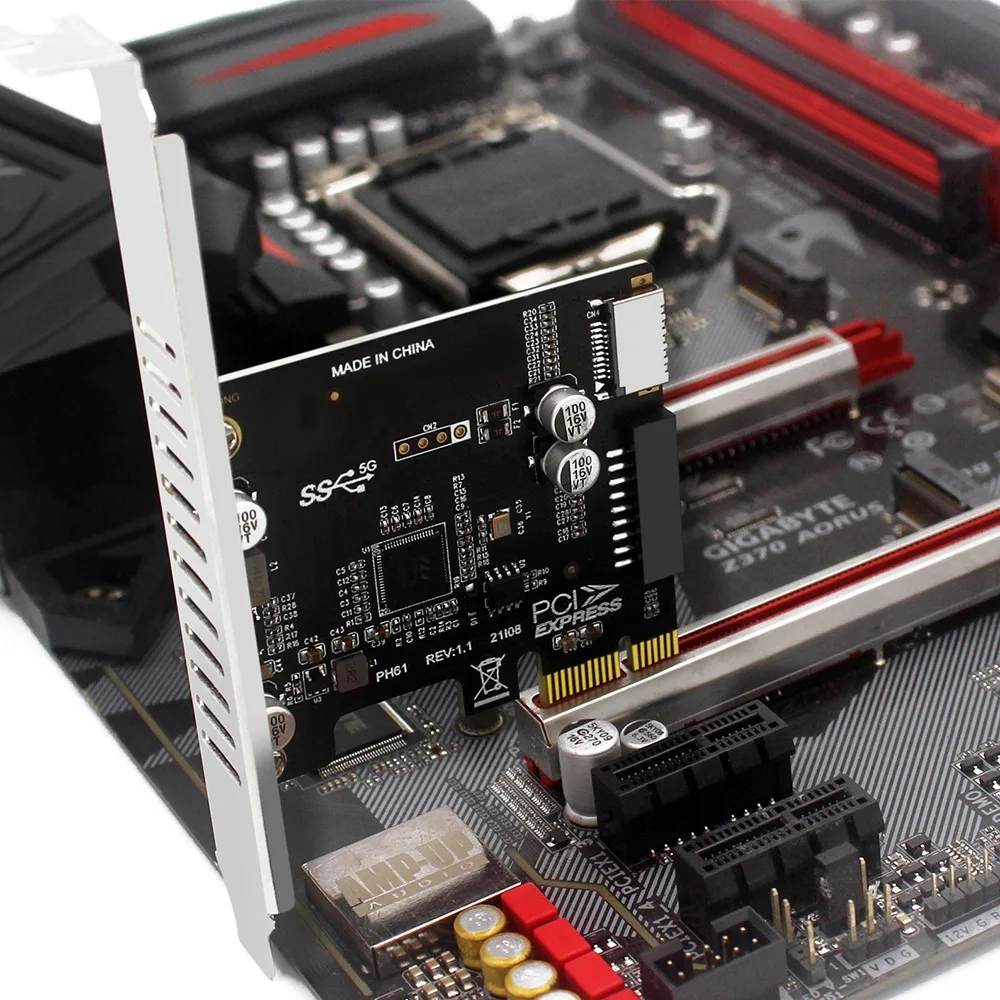 Tarjeta Pci Express Pcie a USB3 tipo E frontal tipo C 19P tarjeta de expansión Compatible con interfaz Pci-E X1 X4 X8 X16 - imagen 5