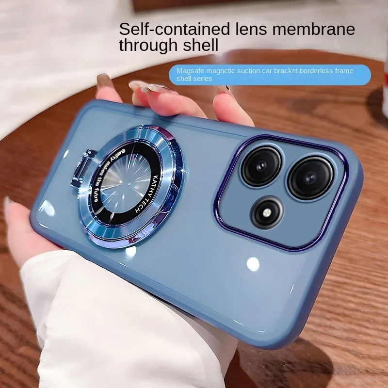 Funda con anillo transparente para Motorola Moto G85, G54, G34, G24, G14, lente magnética, cubierta trasera protectora para Moto G60, G40, Fusion G32 - imagen 4