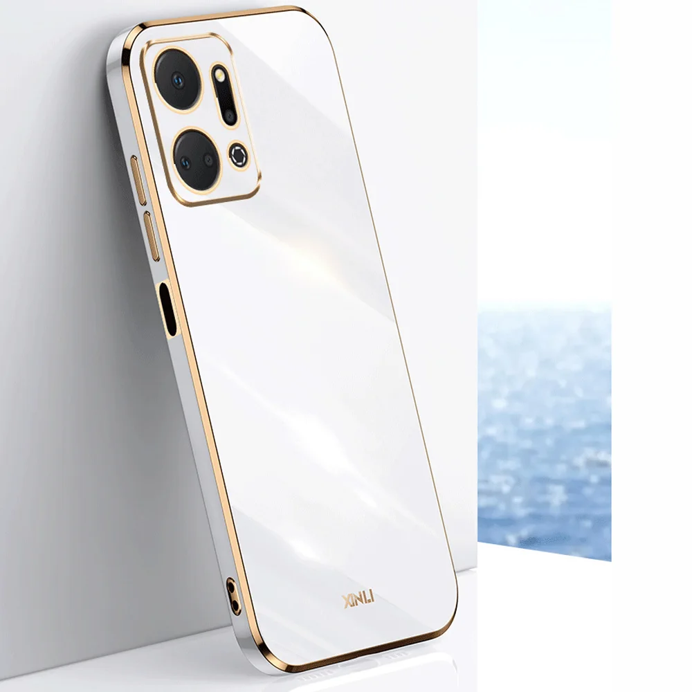 Para Honor X7A funda de lujo chapada cuadrada HONOR X7a funda de teléfono RKY-LX2 RKY-LX3 silicona suave a prueba de golpes x7a contraportada X7A Fundas - imagen 5