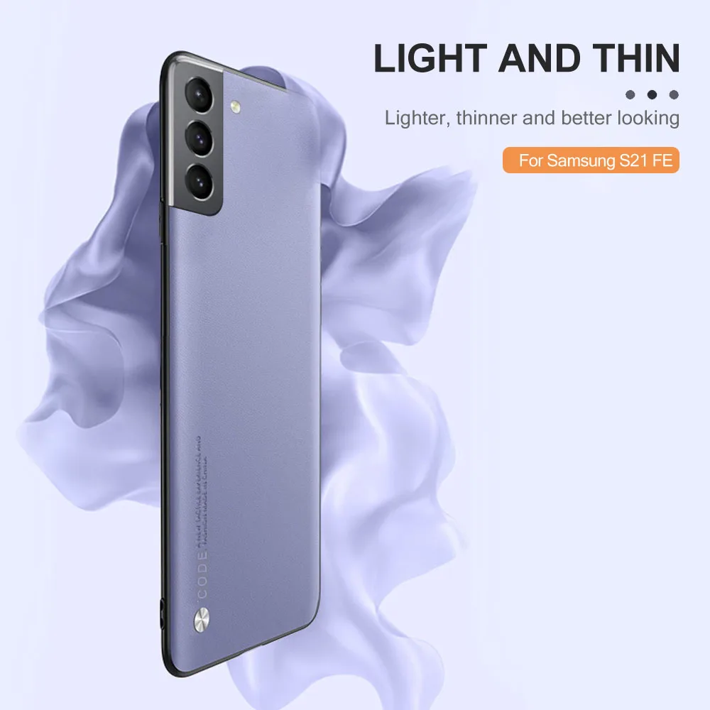 Funda de cuero antisudor para Samsung Galaxy S21 S20 S21 FE 5G S 20 21 22 Plus 5G, carcasa trasera suave s22ultra s21fe, cubierta a prueba de golpes - imagen 2