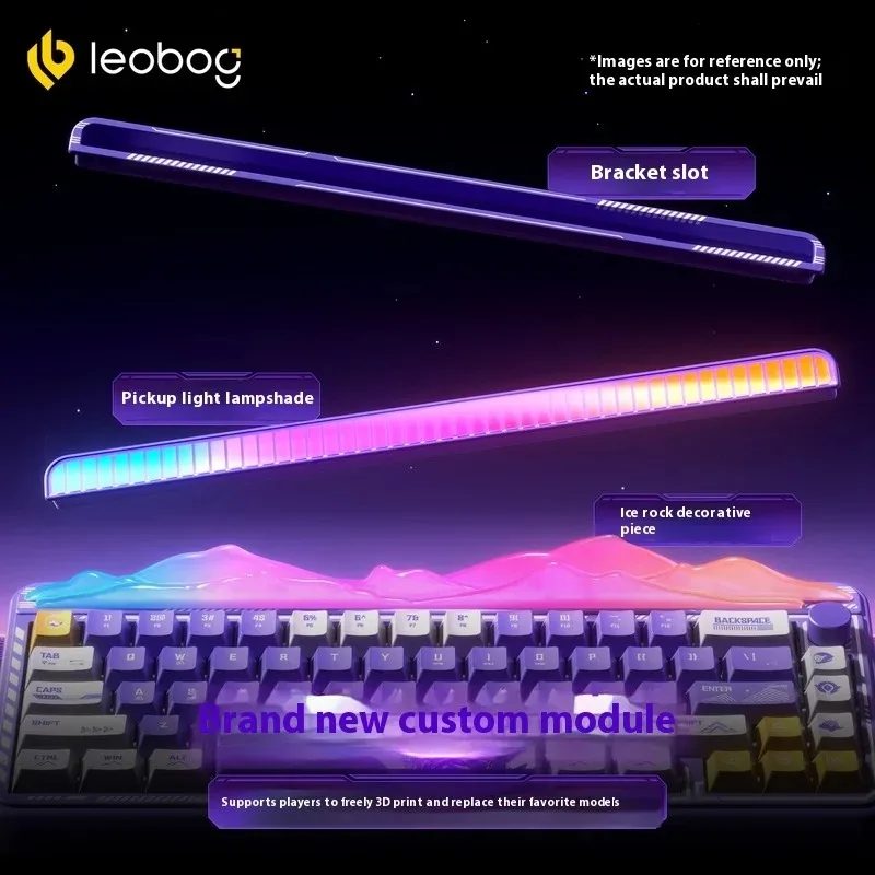 LEOBOG Hi65 Teclado mecánico inalámbrico de tres modos teclado para juegos RGB de intercambio en caliente preciso junta de 4000mah con perilla Multimedia PC - imagen 5