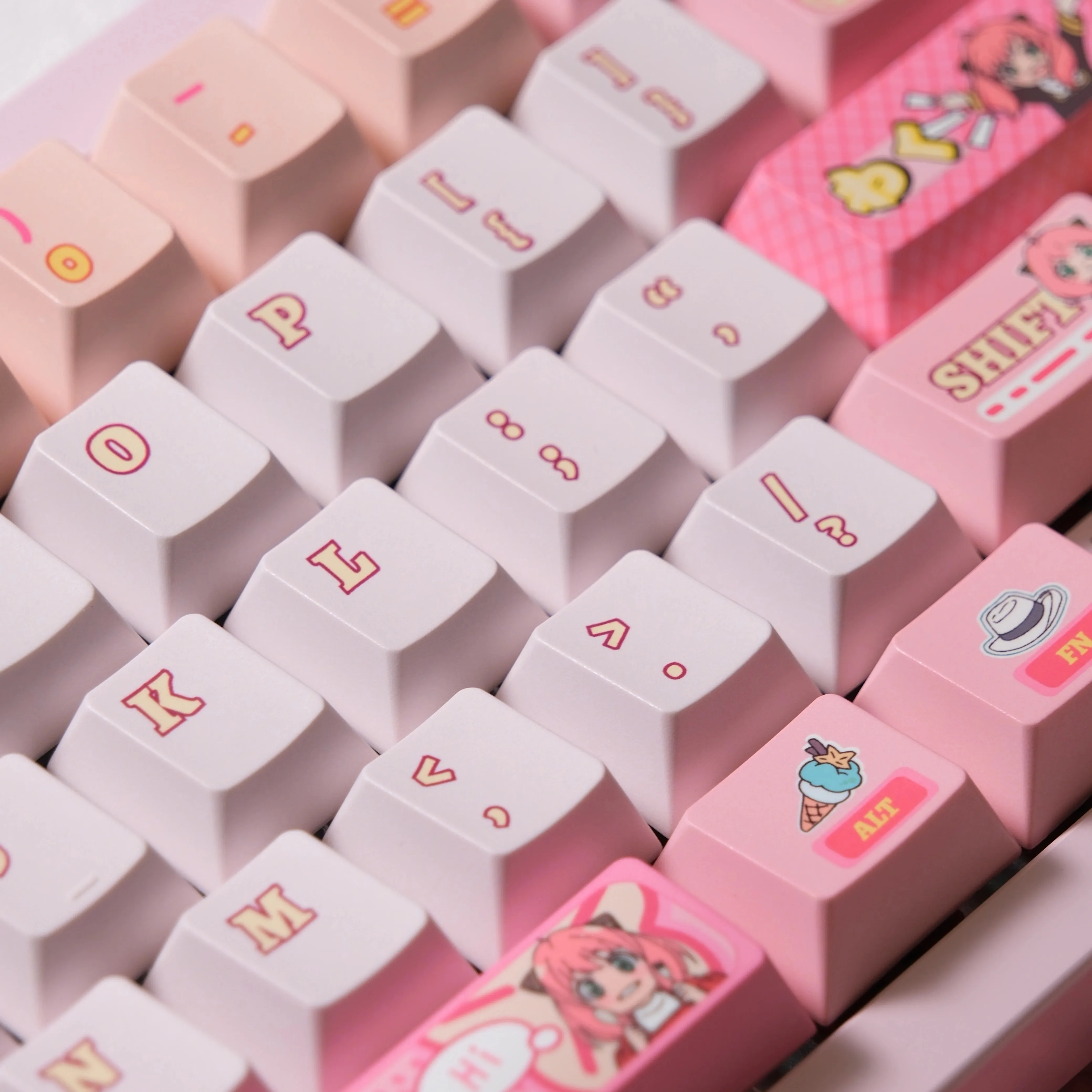Teclas temáticas de Anime Anya Forger, bonitas teclas de 146 teclas, teclas de teclado con perfil de cereza, teclas personalizadas PBT DIY para regalos de teclado mecánico - imagen 3