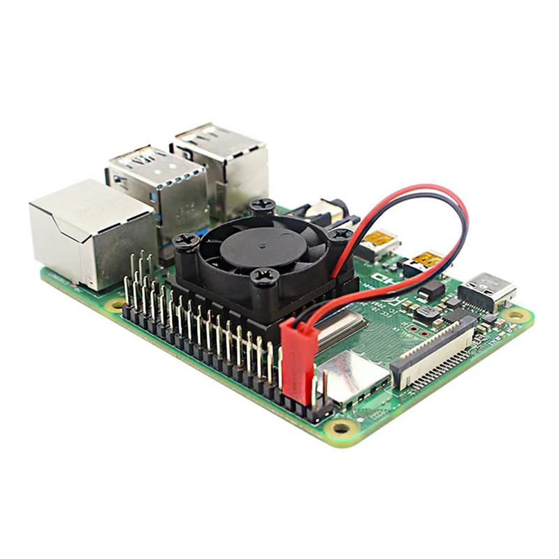 Kit de ventilador de refrigeración para Raspberry Pi 4B, con disipador de calor de aluminio y almohadilla de silicona, refrigeración mejorada para un rendimiento óptimo - imagen 3
