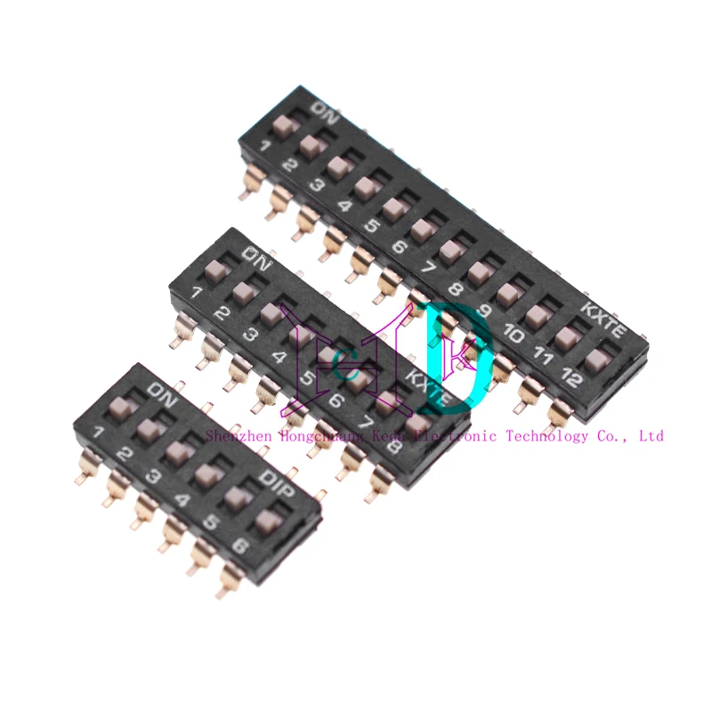 5 unids/lote interruptor Dip SMT SMD tipo deslizante, paso de 2,54mm 2 filas 4 pines 2 posiciones/8 pines 4 posiciones/16 pines 8 posiciones - imagen 5