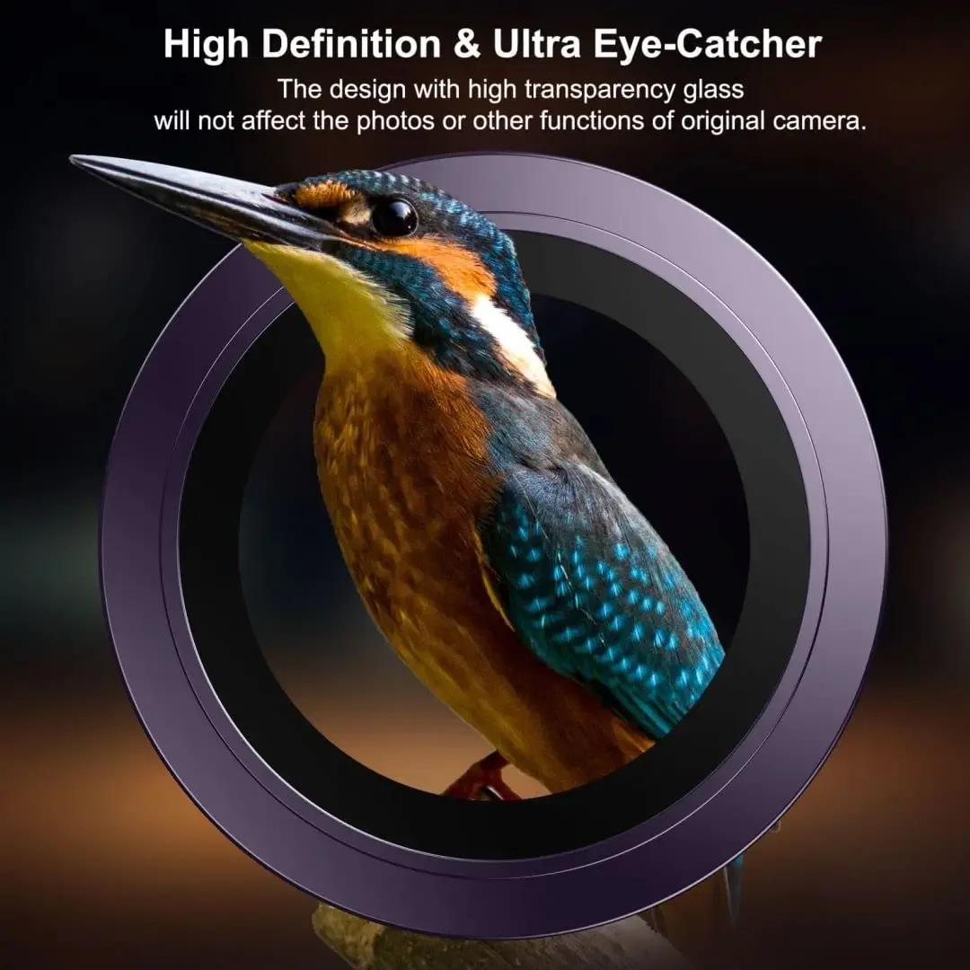 Protección Original de lente de cámara de color morado oscuro para IPhone 15 16 Plus 15 16 Pro Max accesorio Protector de vidrio templado - imagen 5