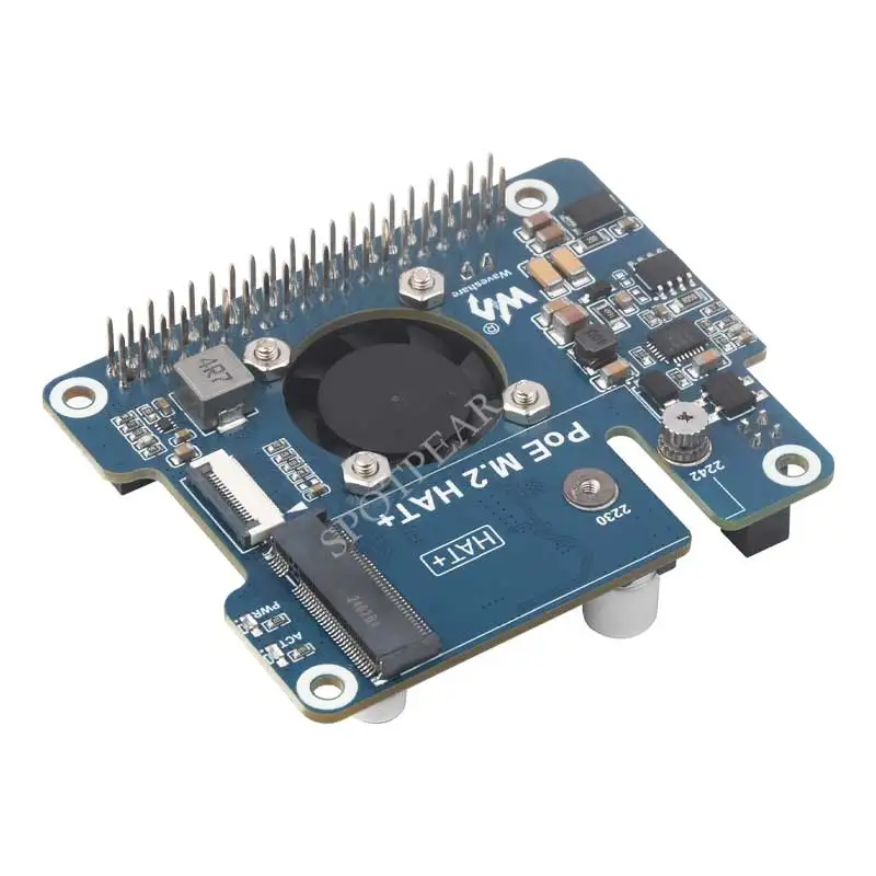 Raspberry Pi 5 POE + PCIe a M.2 NVMe SSD Board HAT+ Pi5 2242/2230 Alimentación a través de Ethernet para PI5 - imagen 5