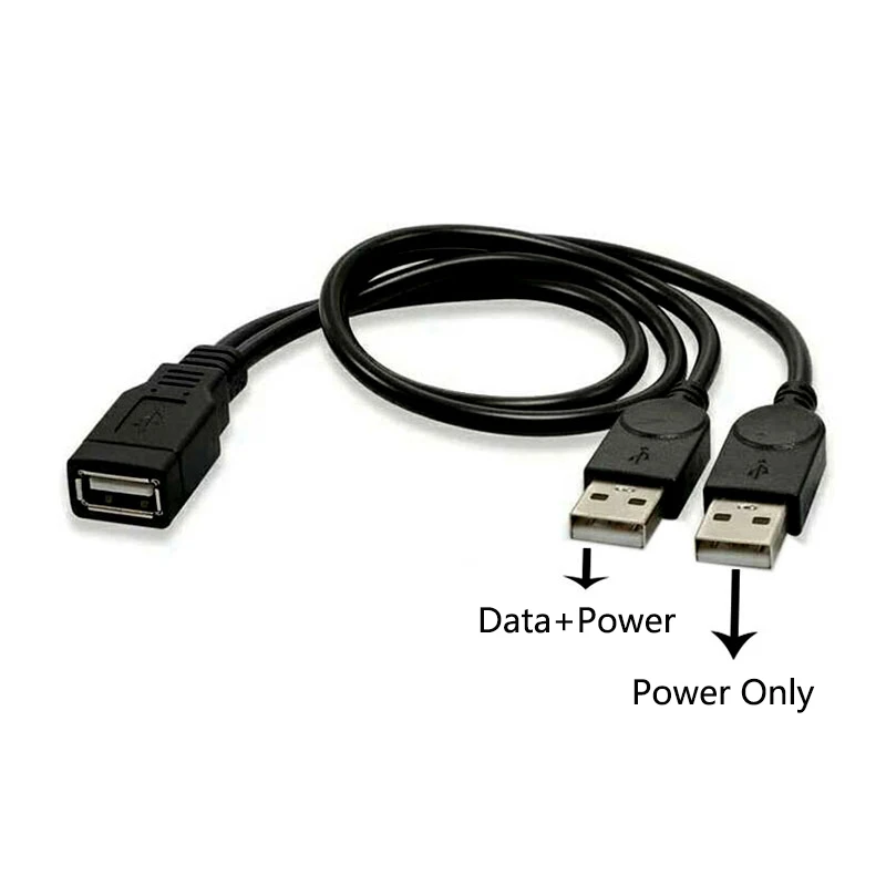 30cm USB 3,0 a USB 3,0 2,0 USB hembra a USB Dual macho datos de energía adicionales Y Cable de extensión de dos puntos Cable adaptador de computadora - imagen 4
