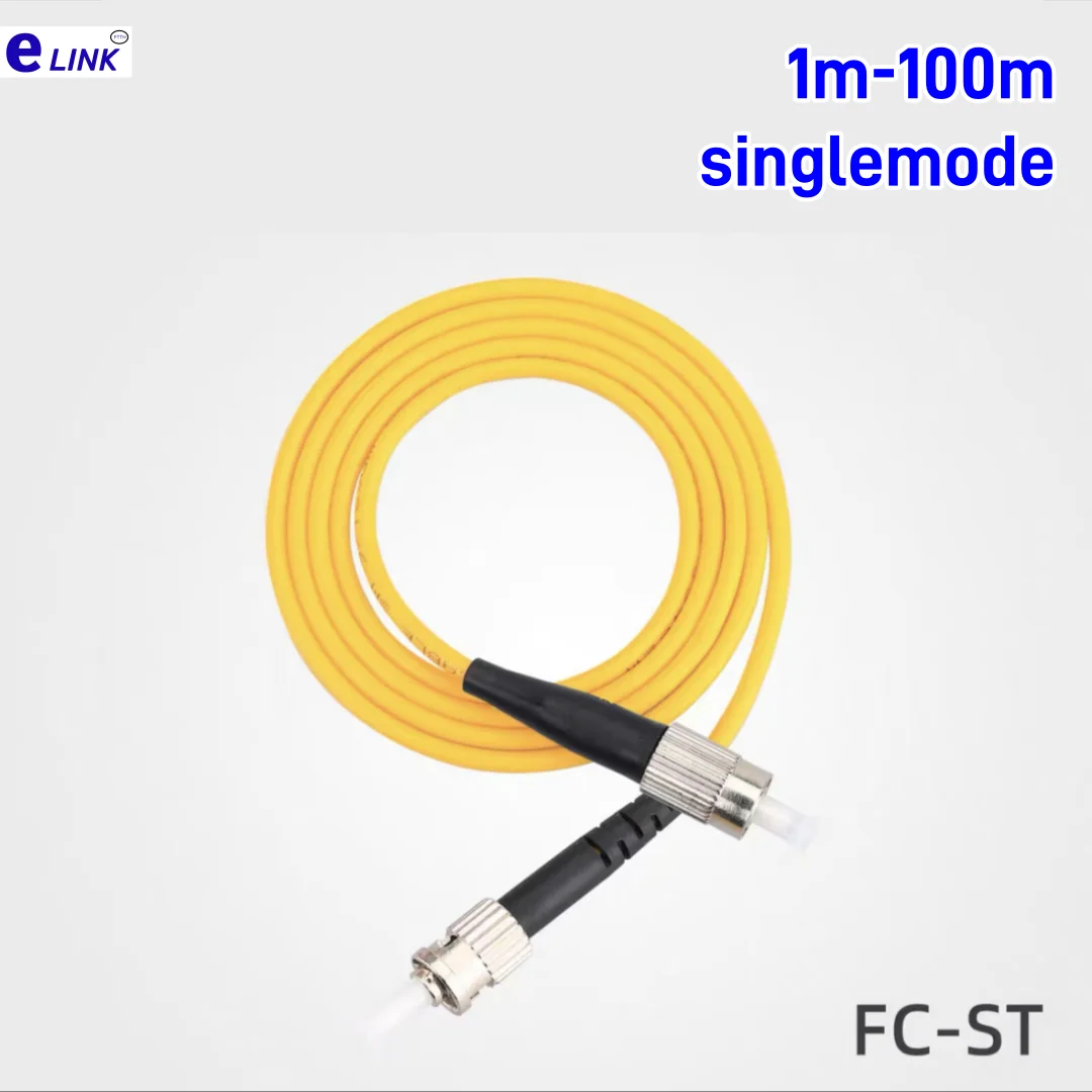 Cable de conexión óptico FC-ST 1m 5m 10m 50m 100m simplex SM 30m 20m 3m 2m PVC ST conector puente de fibra G652D envío gratis ELINK - imagen 2