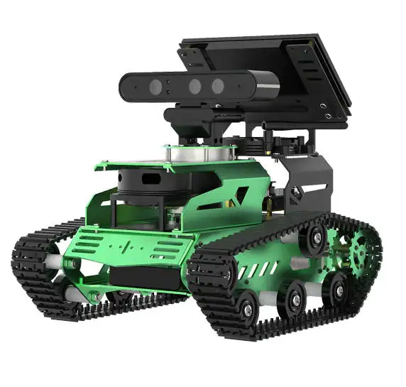 Hiwonder JetTank ROS Robot Tank alimentado por Jetson Nano con pantalla táctil de cámara de profundidad Lidar, compatible con mapeo y navegación SLAM