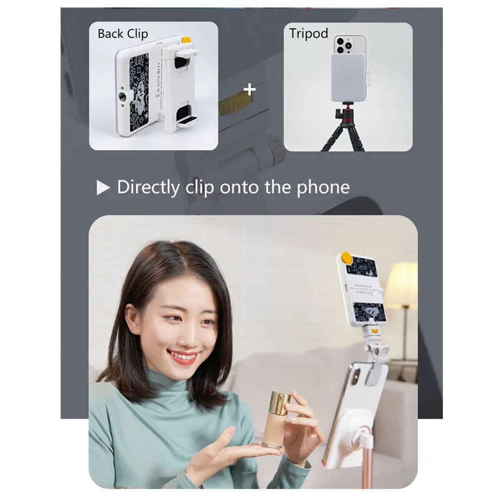 Nueva fotografía de teléfono transmisión en vivo luz de relleno ajustada 3 modos Clip-on luz de relleno LED para teléfono tableta Selfie videoconferencia - imagen 5