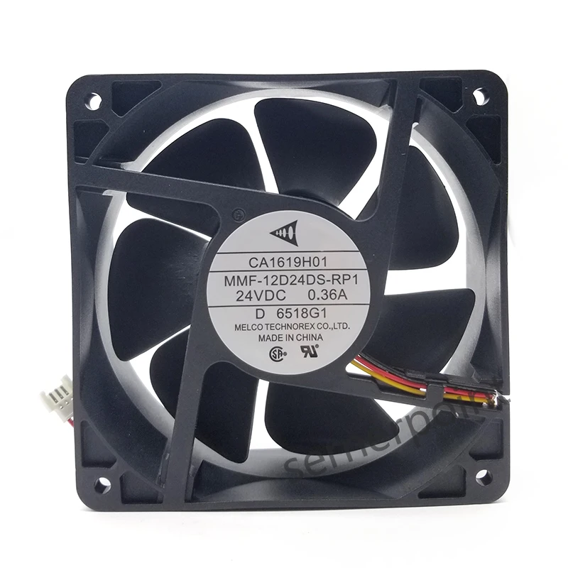 Ventilador de refrigerador de servidor, nuevo MMF-12D24DS-RP1 24V DC 0.36A 3 cables 120x120x38mm