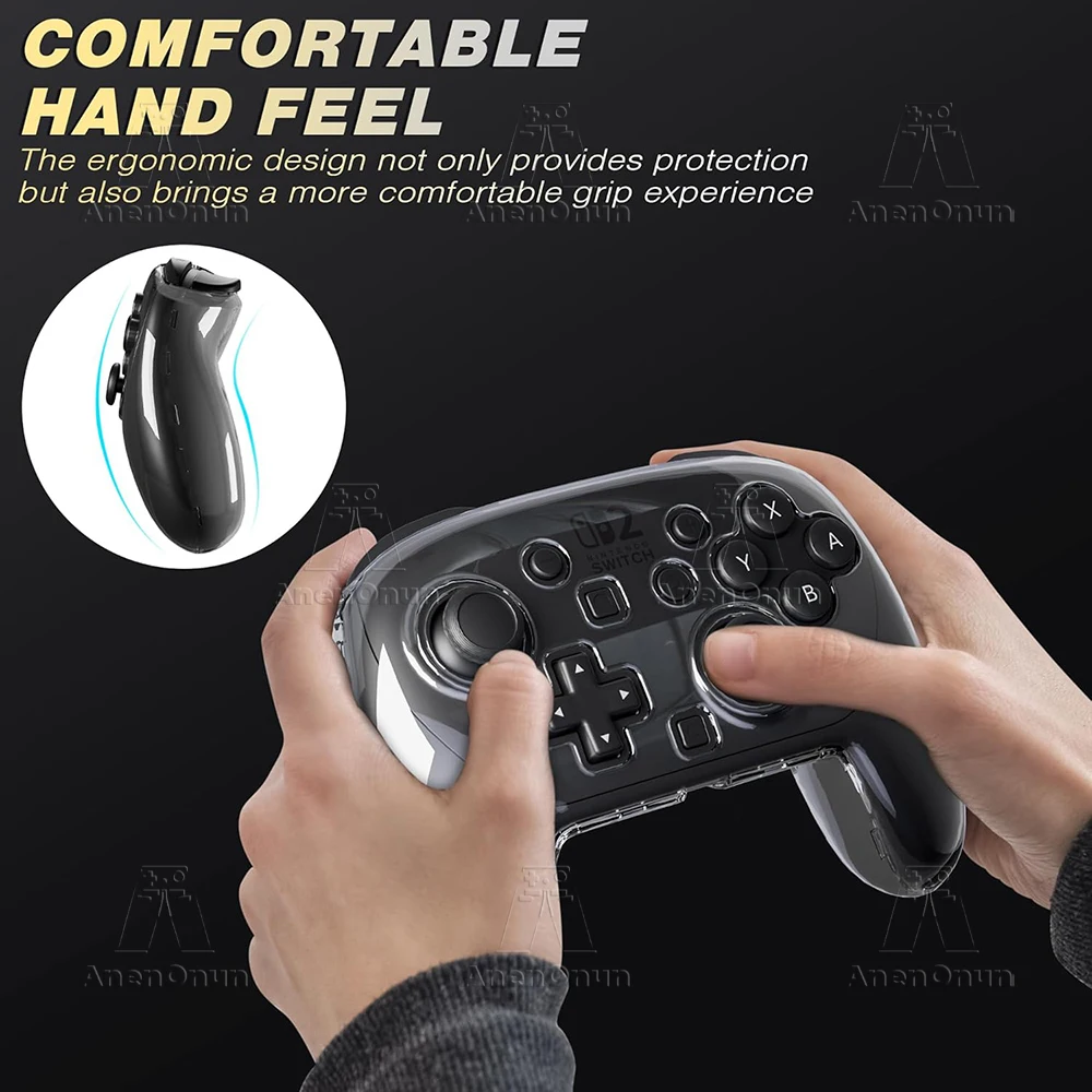 Switch 2 Pro controlador funda protectora transparente a prueba de golpes antiarañazos antideslizante cubierta completa carcasa dura de cristal Ultra transparente - imagen 5