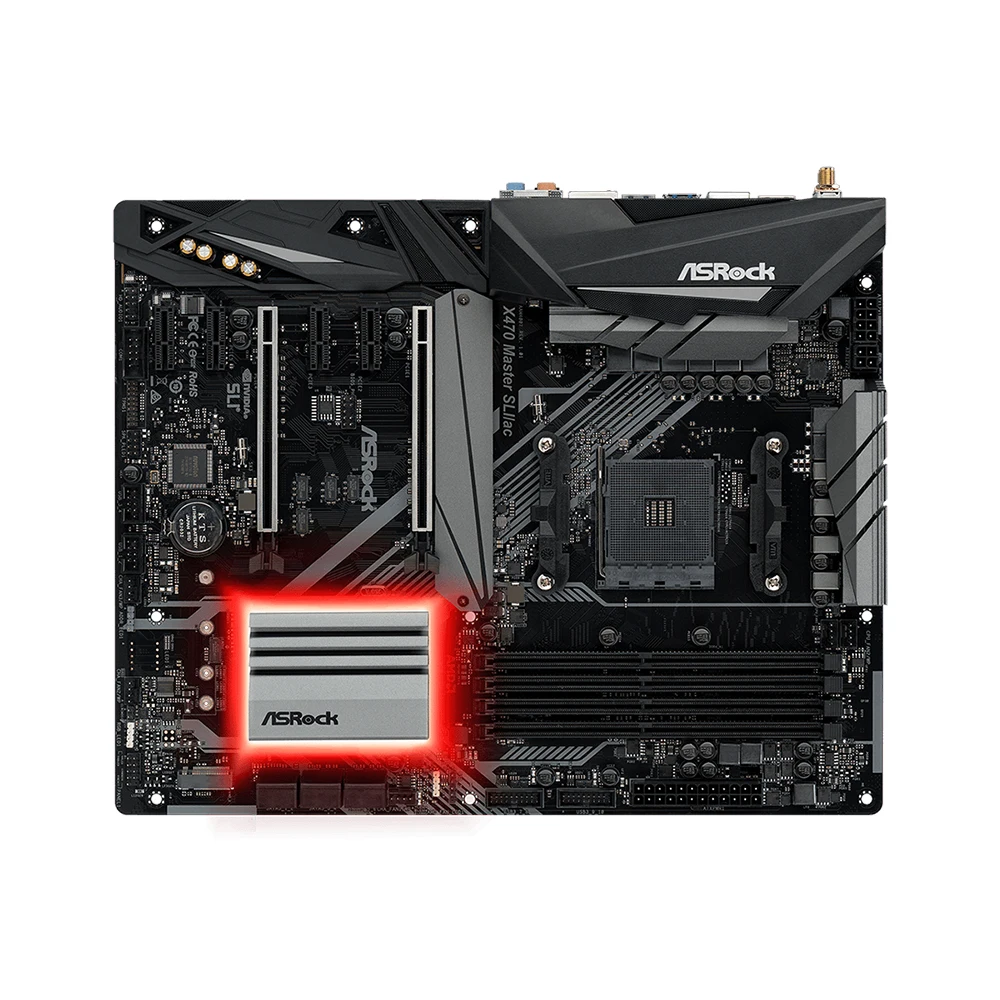 Placa base ASRock X470 MASTER SLI/AC compatible con 1600 2700X 1700X 5600X 5700X3D 5800X3D 5800X CPU 4xDDR4 M.2 AMD X470 ATX - imagen 5