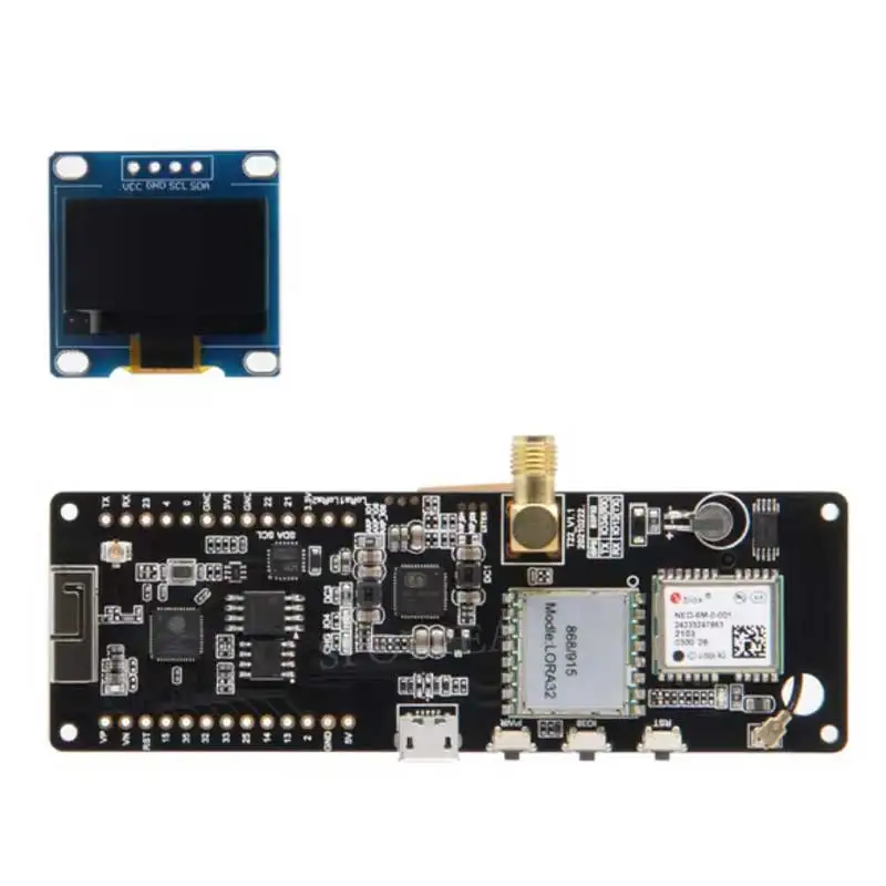 Placa de desarrollo GPS TTGO Meshtastic T-Beam ESP32 LoRa con OLED de 0,96 pulgadas 128*64 WiFi y BLE SX1278/SX1276 433/868/915/923MHz - imagen 3