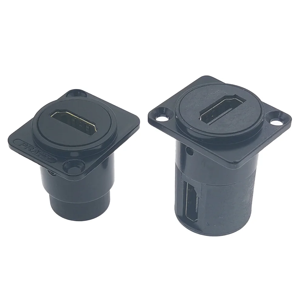 Conector HD de chasis tipo D, conector hembra para Panel de enchufe, conector Compatible con HDMI con cubierta impermeable, 1 ud. - imagen 3