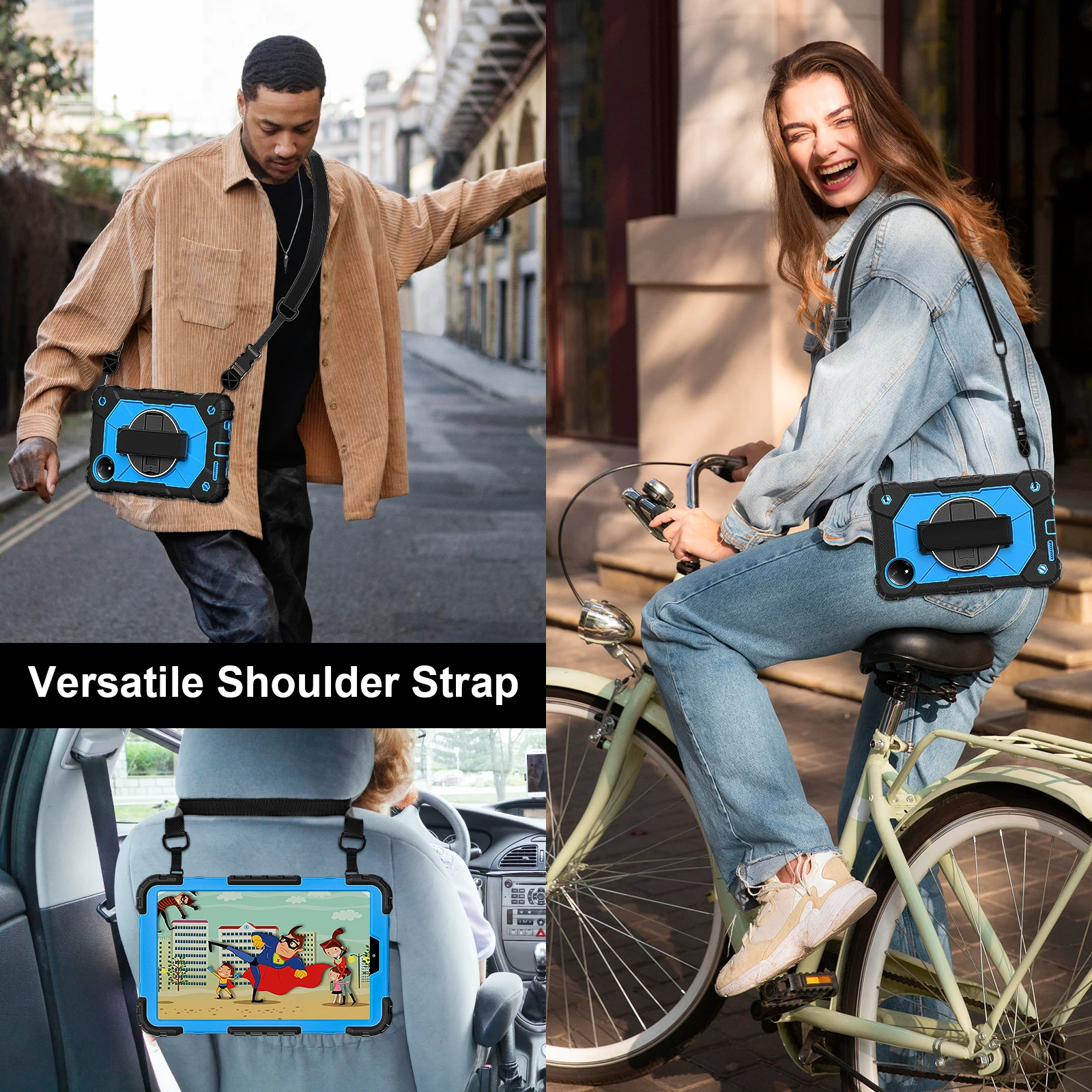 Funda resistente para Xiaomi Redmi Pad SE 8,7 2024 360 cubierta con soporte giratorio para Redmi Pad SE 4G 2024 8,7 pulgadas con correa para el hombro - imagen 5