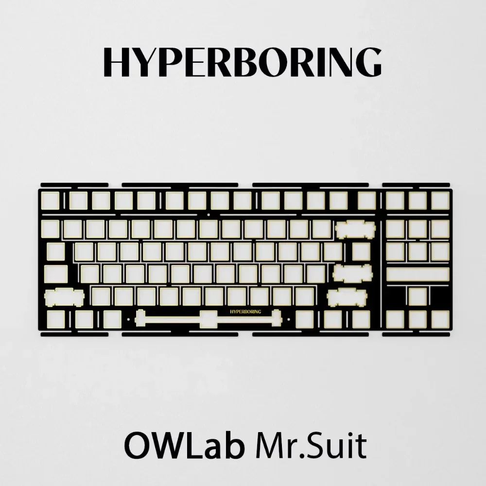 Placa de posicionamiento OWLab Mr.Suit 80 para teclado mecánico PP PC Pom placa Fr4 de aluminio accesorios de teclado para juegos personalizados DIY