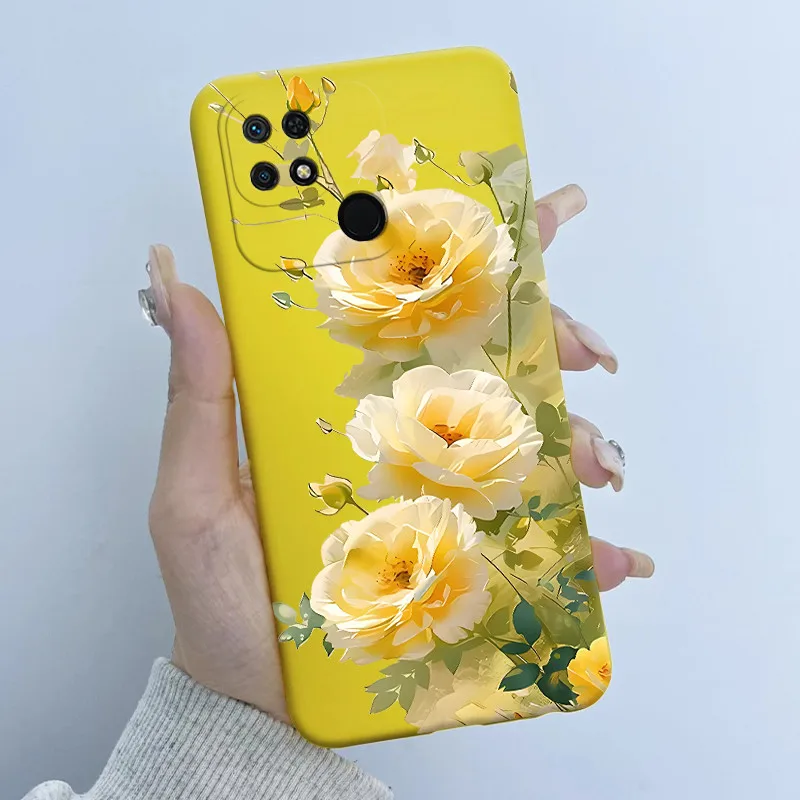 Para Xiaomi Redmi 10C funda de teléfono moda mariposa flor niñas diseño suave silicona TPU carcasa trasera para Redmi10C 10 cubiertas - imagen 3