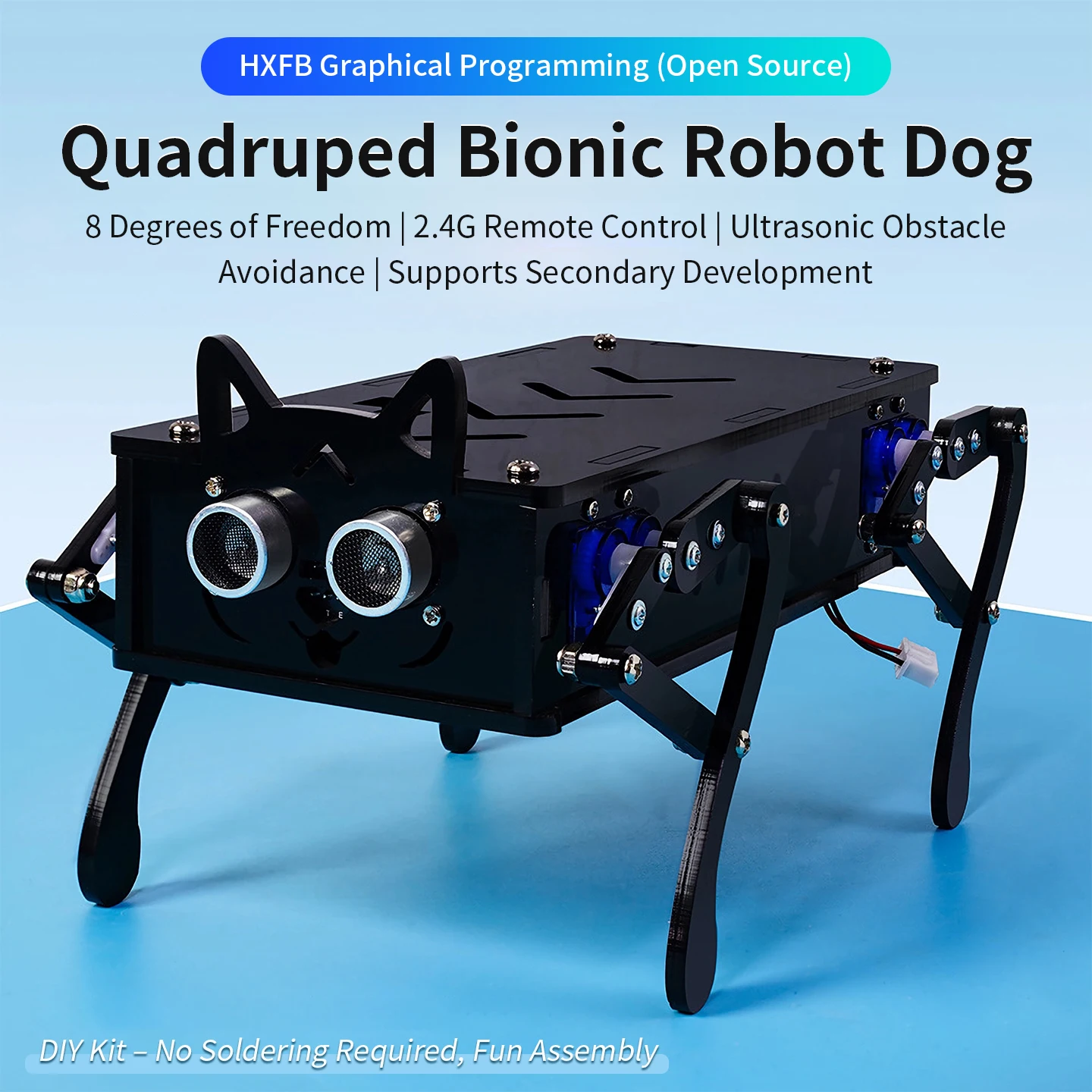 Robot biónico mecánico de 4 patas para perros, aprendizaje programable inteligente, Robots con Control remoto, Kit electrónico DIY para mascotas - imagen 3