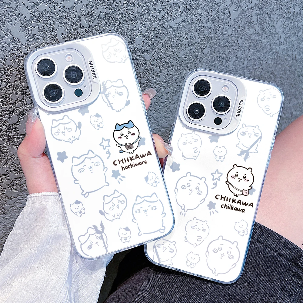 Chiikawas Hachiwares funda de teléfono para Samsung Galaxy A73 A72 A71 A55 A54 A53 A52 A51 A33 A32 A23 A14 A12 4G 5G, cubierta dura colorida