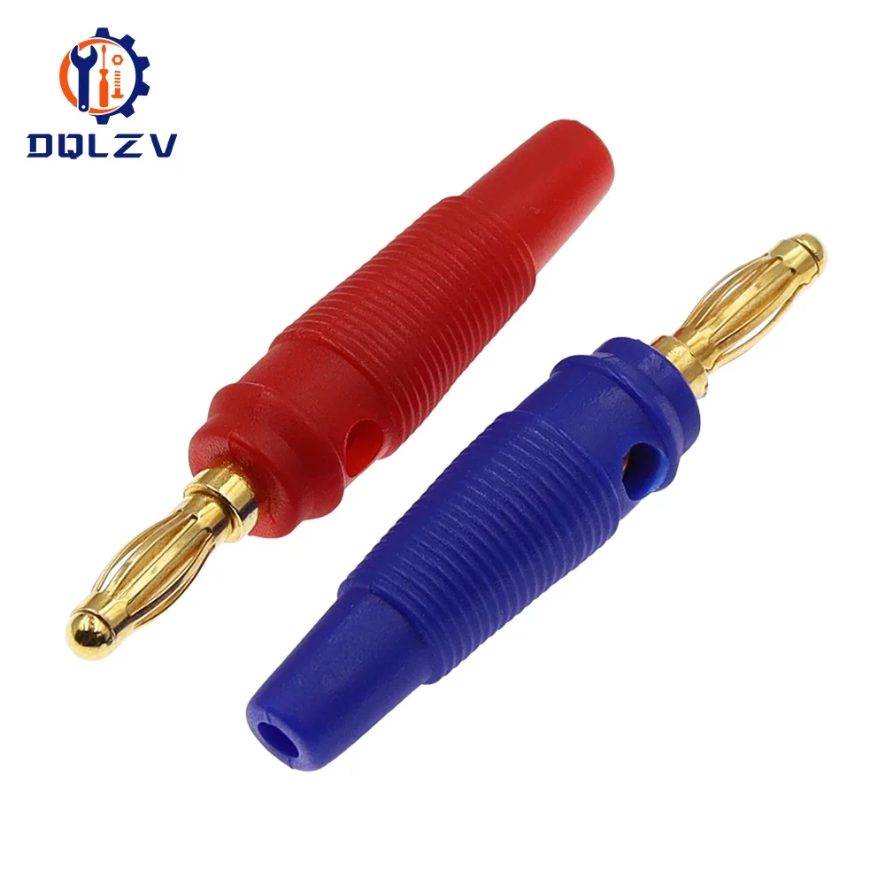 Enchufes de 4mm, Cable de altavoz Musical chapado en oro, Pin de Cable, conectores de clavija de plátano, enchufe rojo, negro, azul, verde, amarillo - imagen 3